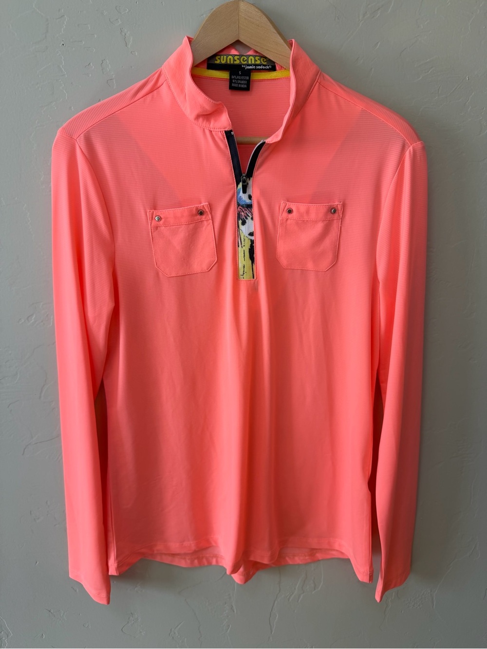 Sunsense JAMIE SADOCK 1/4 Zip Activewear Womens Small Long Sleeve Golf Top Shirt